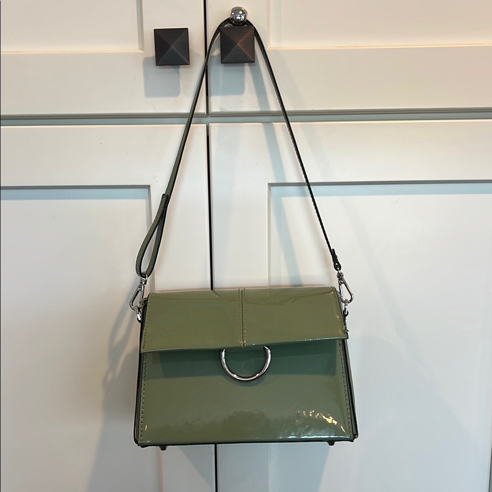ZARA Glossy Green Shoulder Bag - Picture 3 of 9